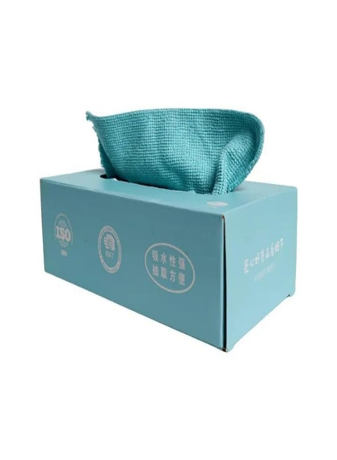VEPROIX Microfiber Dish Cloths - Reusable Cleaning Wipes with Dispenser Box, Super Absorbent Magic Rags for Kitchen, Home, Car & Windows, Wet & Dry Use (Pack of 1, Multicolor, 20x20 cm) - Image 4